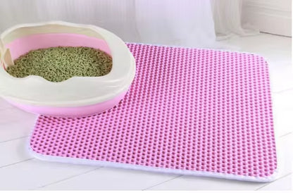 Waterproof Double-Layer Non-Slip Cat Litter Mat – Washable & Easy to Clean