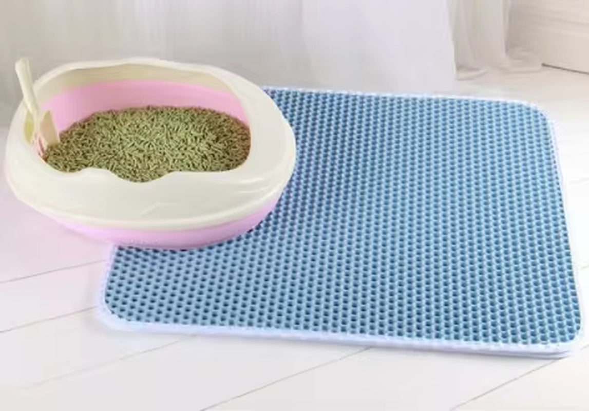 Waterproof Double-Layer Non-Slip Cat Litter Mat – Washable & Easy to Clean