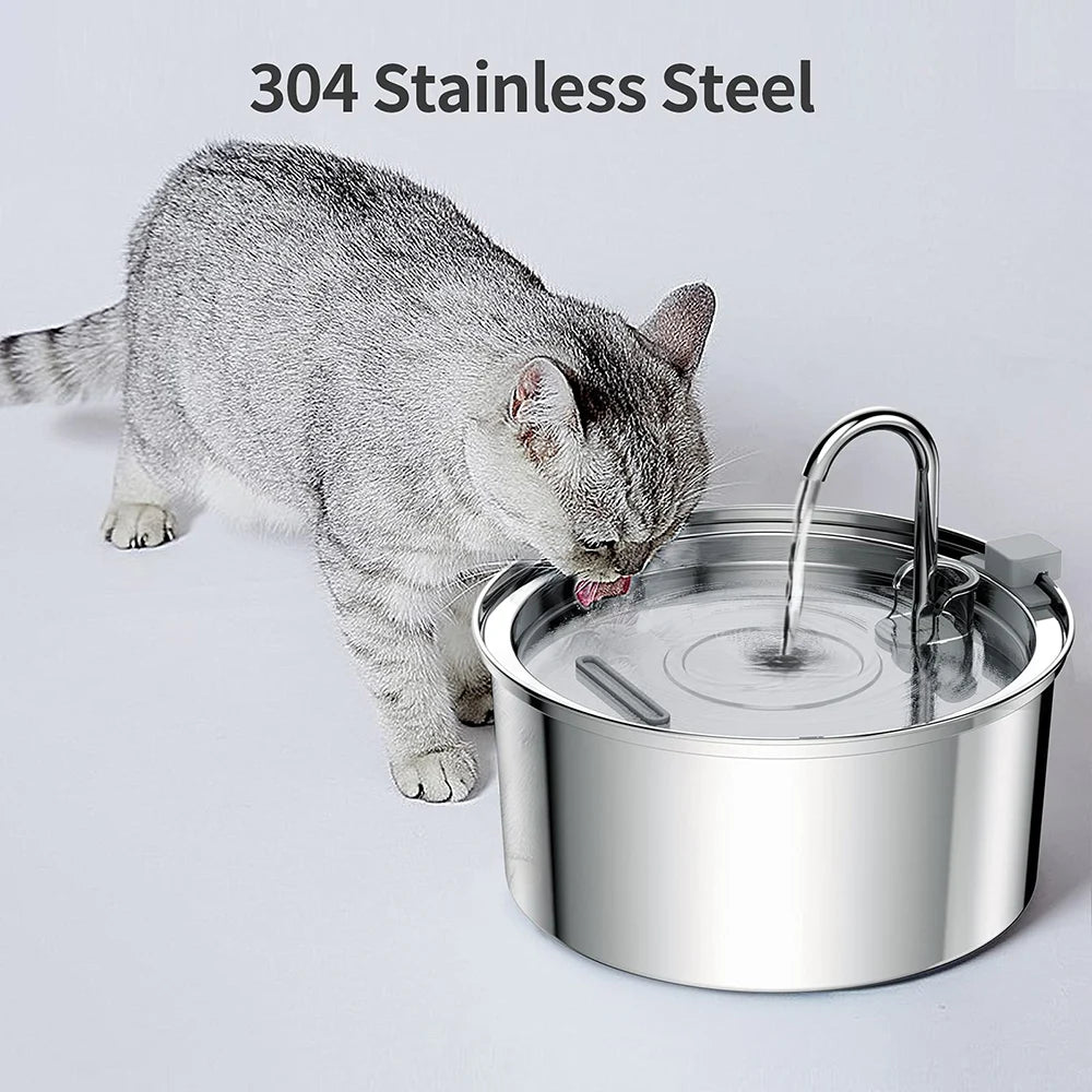 Stainless Steel Automatic Cat Water Fountain 