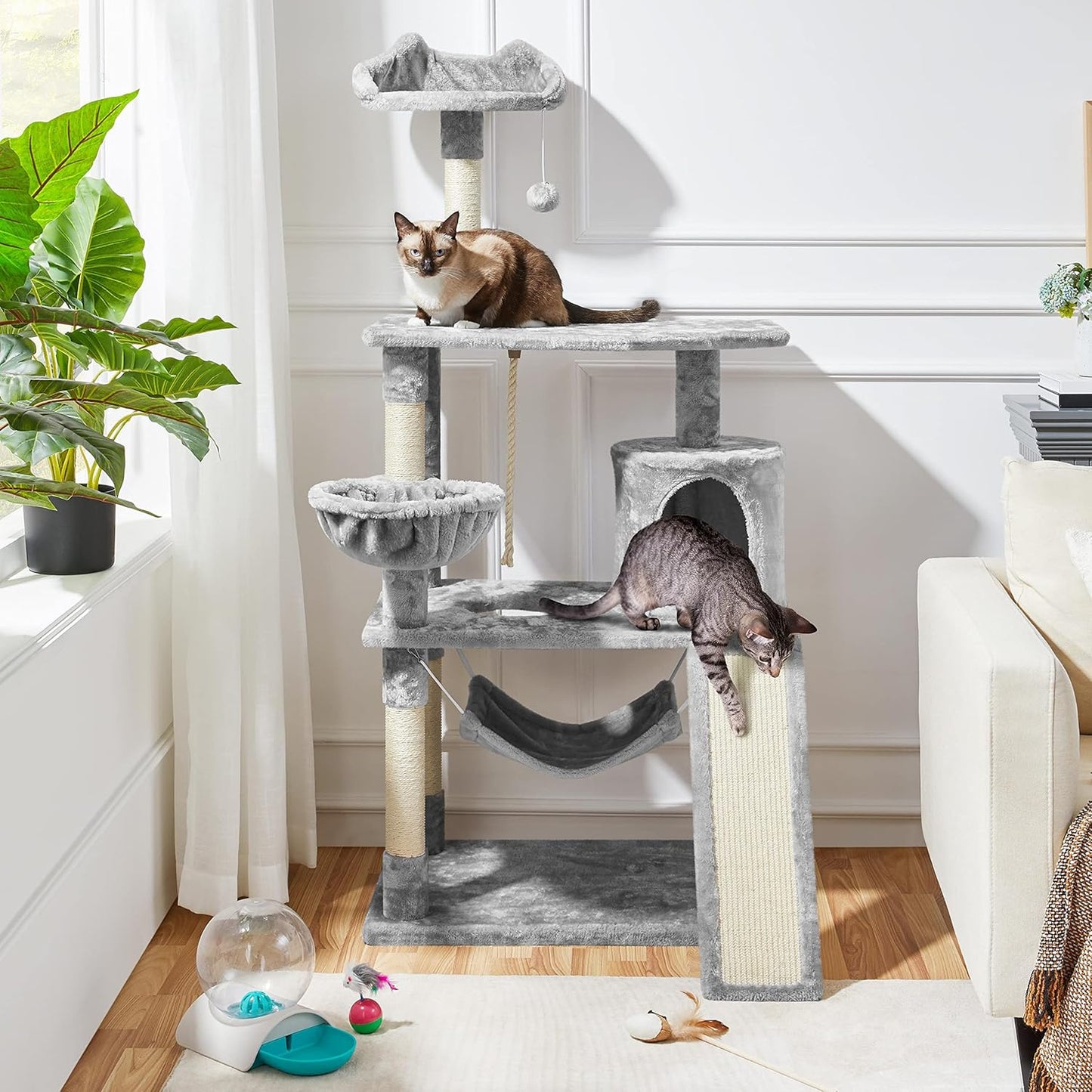 Multi-Level Cat Tree Tower – Condo, Hammock, and Scratching Posts for Cats & Kittens