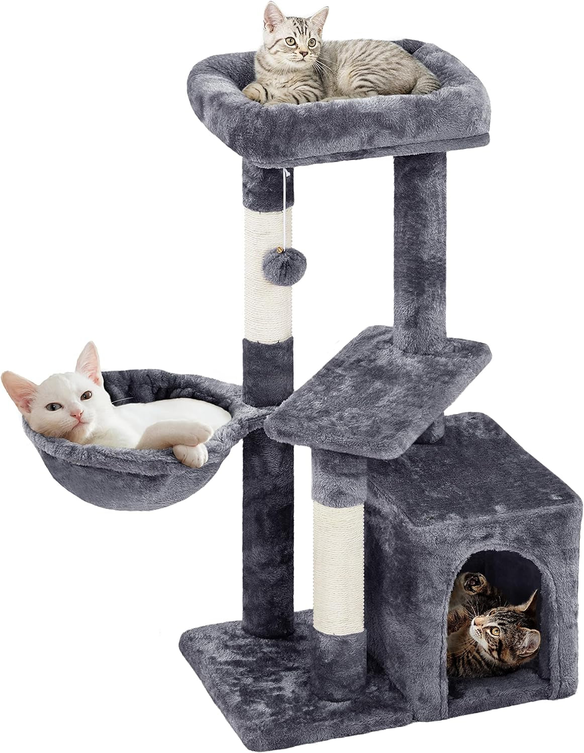 Multi-Level Cat Tower – Condo with Scratch Boards & Sisal Posts