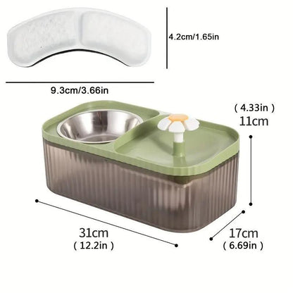 Automatic Pet Water Dispenser with Stainless Steel Bowl 