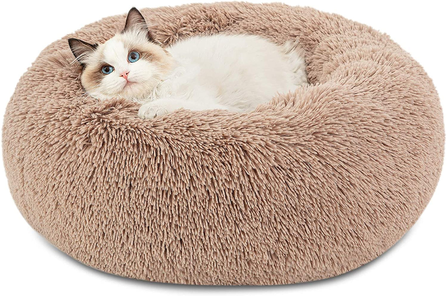 Calming Round Plush Cat Bed