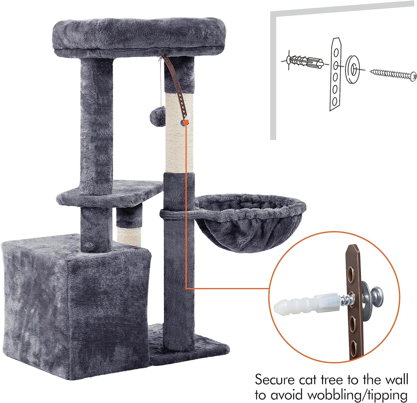 Multi-Level Cat Tower – Condo with Scratch Boards & Sisal Posts