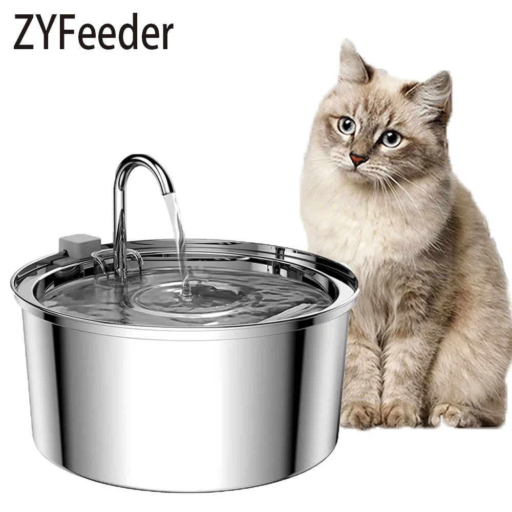 Stainless Steel Automatic Cat Water Fountain 