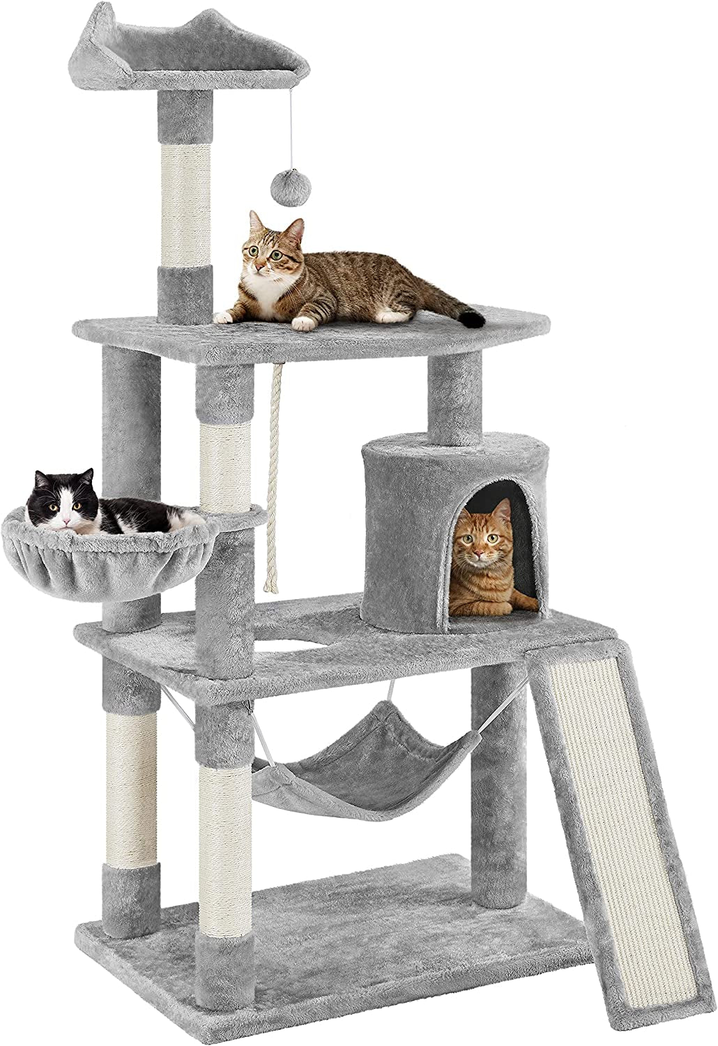 Multi-Level Cat Tree Tower – Condo, Hammock, and Scratching Posts for Cats & Kittens