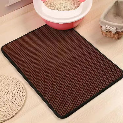 Waterproof Double-Layer Non-Slip Cat Litter Mat – Washable & Easy to Clean